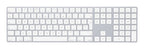 Apple Magic w/ Numeric Keypad keyboard Universal Bluetooth QWERTY English Silver, White