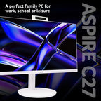 Acer Aspire C27-A All-in-One Desktop - Intel Core i7-1355U, 8GB, 1TB SSD, Integrated Graphics, 27" Full HD, Windows 11, White