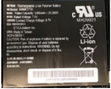 Zebra BTRY-ET5X-8IN3-01 tablet spare part/accessory Battery