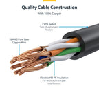 StarTech.com 10m Red Slim CAT6 Ethernet Cable, Snagless, 100W PoE, UTP, LSZH, 28AWG Pure Bare Copper Wire, Slim RJ45 Network Patch Cord w/Strain Reliefs, Individually Tested