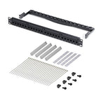 StarTech.com 24 Port 1U Feed Through Patch Panel with Cable Management Bar, Rackmount Cat6 Ethernet Patch Panel with RJ45 UTP Inline Couplers