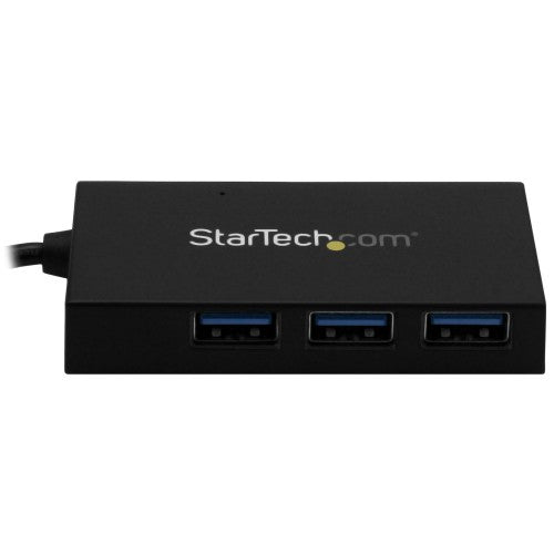 StarTech.com 4 Port USB 3.0 Hub - USB Type-A Hub with 1x USB-C & 3x USB-A (SuperSpeed 5Gbps) - USB Bus or Self-Powered - Portable USB 3.1/3.2 Gen 1 BC 1.2 Charging Hub w/ Power Adapter~4 Port USB 3.0 Hub - USB Type-A Hub with 1x USB-C & 3x USB-A (SuperSpe