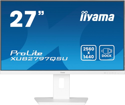 iiyama ProLite 27” QHD IPS technology panel with USB hub and 100Hz refresh rate and 150mm height adjustable stand