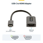 StarTech.com USB-C to HDMI Adapter, 4K 60Hz Video, HDR10, USB-C to HDMI Monitor Dongle, USB4 / Thunderbolt Compatible