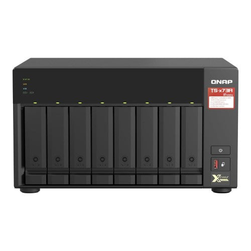 QNAP TS-873A NAS Tower Ryzen Embedded V1500B 8 GB DDR4 0 TB QNAP Turbo System Black