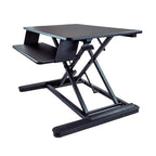 StarTech.com Sit Stand Desk Converter with Keyboard Tray - Large 35” x 21" Surface - Height Adjustable Ergonomic Desktop/Tabletop Standing Workstation - Holds 2 Monitors - Pre-Assembled