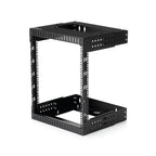StarTech.com 2-Post 12U Heavy-Duty Wall Mount Network Rack, 19" Open Frame Server Rack with Adjustable Depth, Wall Mount Data Rack for IT / AV / Patch Panel / Computer Equipment - Cage Nuts and Screws Included