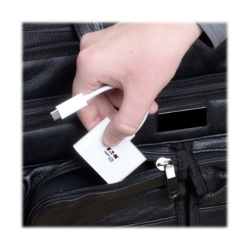 Tripp Lite U444-06N-HU-C USB-C to HDMI Adapter with USB 3.x (5Gbps) Hub Port and PD Charging, HDCP, White