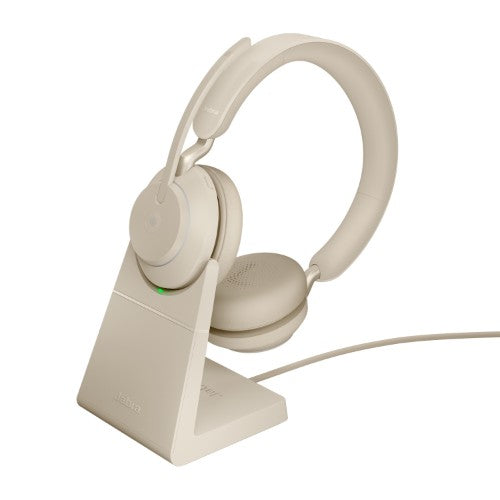 Jabra Evolve2 65 USB-A Beige MS Chrg stand Stereo