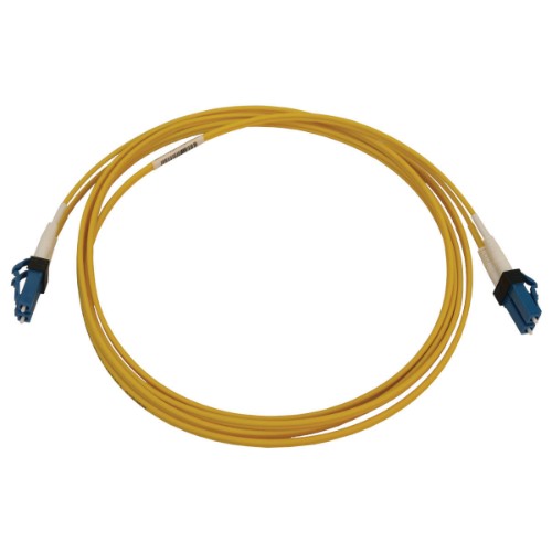 Tripp Lite N370X-02M 400G Duplex Singlemode 9/125 OS2 Switchable Fiber Optic Cable (LC/UPC M/M), LSZH, Yellow, 2 m (6.6 ft.)