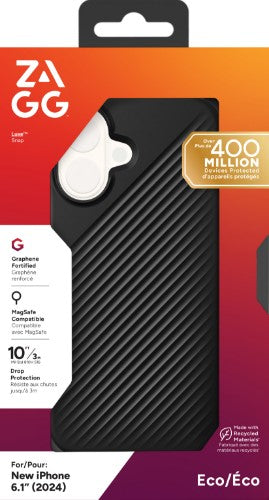 ZAGG Cases Luxe Snap Apple iPhone 16 Black
