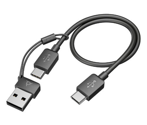 HP Poly Voyager Focus 2 USB-C-C Headset +USB-C/A Adapter