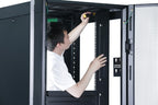 APC Easy Rack, 42U, Black, With Roof, Castors, Feet, 4 Brackets, and Side Panels, No Bottom, 1991H x 600W x 800D mm