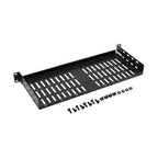 Tripp Lite SRSHELF2P1USHRT SmartRack Cantilever Fixed Steel Rack Shelf - 1U, Vented, 7 in. (17.8 cm) Deep, Holds up to 40 lb. (18 kg)