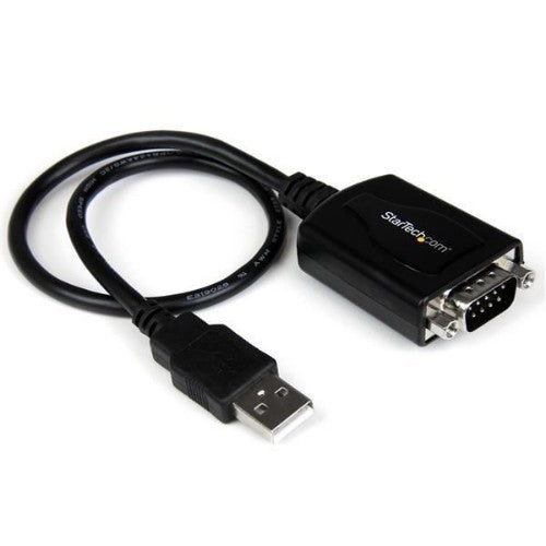 StarTech.com 1ft (30cm) 1-Port Professional USB to Serial Adapter Cable with COM Retention, USB to RS232 Adapter - TAA