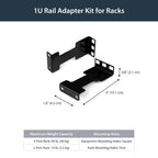 StarTech.com Server Rack Depth Extender - 1U - 4in / 10 cm - TAA Compliant - Recessed Rack Adapter - Rack Mount Adapter Kit - Network Rack Extender