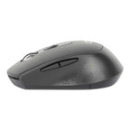 Manhattan MW6020 Wireless Mouse, Black, Adjustable 800/1200/1600dpi via top-mount push-button control, 2.4Ghz (effective range up to 10m), USB, Optical, Ambidextrous, Six Button with Scroll Wheel, USB-A nano receiver, AA battery (included)