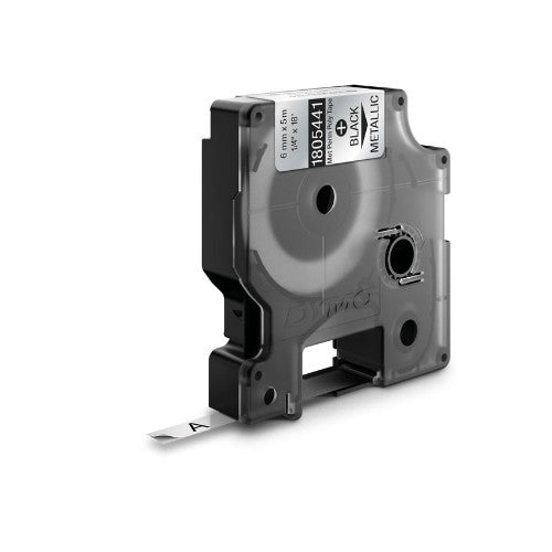 Dymo 1805441 Ribbon Polyester black on metal 6mmx5,5m for Dymo Rhino 6-12mm/19mm/24mm