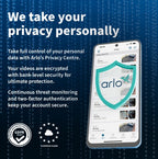 Arlo Essential 3 2K Security Camera, 3-cam with Solar Panel