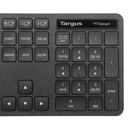 Targus EcoSmart AKB873NO keyboard Universal RF Wireless + Bluetooth QWERTY Nordic Black