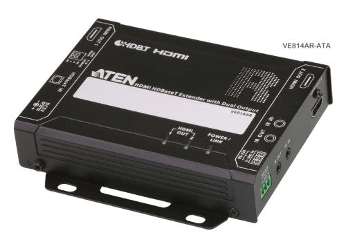 ATEN VE814AR AV extender AV receiver Black