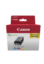 Canon 2934B016/CLI-521 Ink cartridge multi pack C,M,Y Blister with security Pack=3 for Canon Pixma IP 3600/MP 980