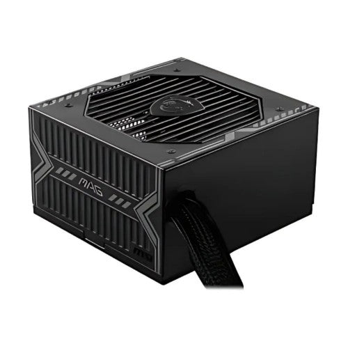 MSI MAG A550BN UK PSU '550W, 80 Plus Bronze certified, 12V Single-Rail, DC-to-DC Circuit, 120mm Fan, Non-Modular, Sleeved Cables, ATX Power Supply Unit, UK Powercord, Black'