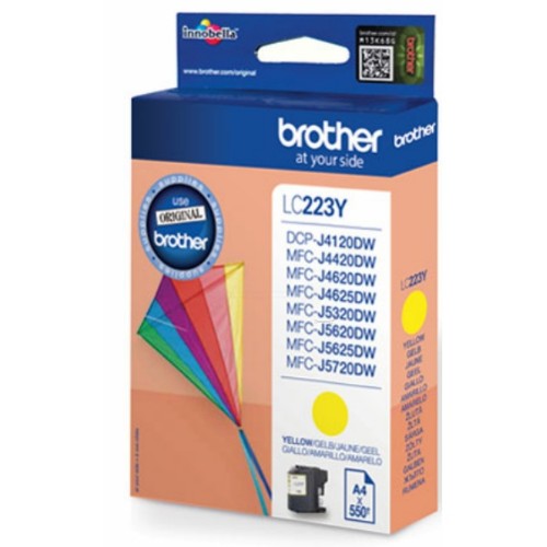 Brother LC-223YBP Ink cartridge yellow Blister, 550 pages ISO/IEC 24711 5.9ml for Brother DCP-J 562/MFC-J 4420/MFC-J 5320