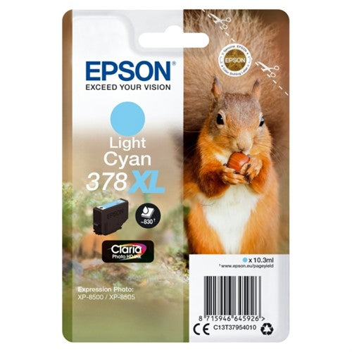 Epson C13T37954020/378XL Ink cartridge light cyan high-capacity Blister Radio Frequency 10.3ml for Epson XP 8000