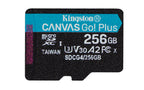 Kingston Technology 256GB microSDXC Canvas Go Plus Gen4 200R A2 U3 Single Pack w/o ADP