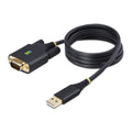 StarTech.com 3.3ft (1m) USB to Serial Adapter Cable, COM Retention, Interchangeable Screws/Nuts, USB-A to DB9 RS232, FTDI IC, ESD Protection, Windows/macOS/Linux