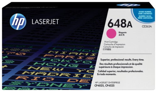 HP CE263A/648A Toner cartridge magenta, 11K pages ISO/IEC 19798 for HP CLJ CP 4025/4520