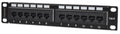 Intellinet Patch Panel, Cat6, 10", UTP, 1U, 12-Port, Black