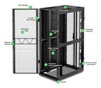 APC NetShelter SX, Networking Rack Enclosure, 42U, 1991H x 750W x 1200D mm, with Sides, Black