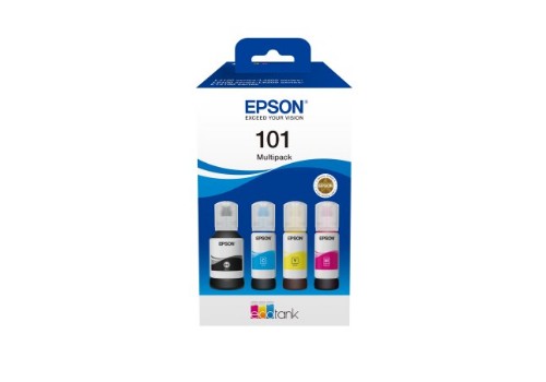 Epson C13T03V64A/101 Ink bottle Multipack Bk,C,M,Y 127ml + 3x70ml Pack=4 for Epson L 4160