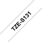 Brother TZE-S131 DirectLabel black on Transparent extra strong 12mm x 8m for Brother P-Touch TZ 3.5-12mm/18mm/6-18mm/6-24mm/6-36mm