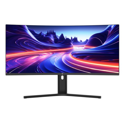 V7 34" Viewable Curved Monitor - WQHD - 3440 x 1440 - Height Adjustable