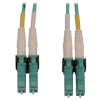 Tripp Lite N820X-02M-OM4 400G Multimode 50/125 OM4 Switchable Fiber Optic Cable (Duplex LC-PC M/M), LSZH, Aqua, 2 m (6.6 ft.)