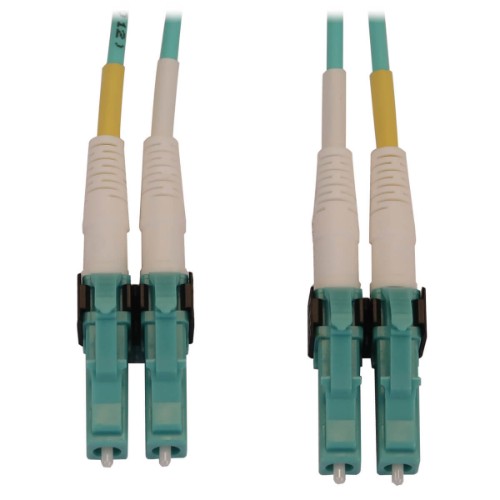 Tripp Lite N820X-02M-OM4 400G Multimode 50/125 OM4 Switchable Fiber Optic Cable (Duplex LC-PC M/M), LSZH, Aqua, 2 m (6.6 ft.)