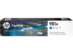 HP J3M68A/981A Ink cartridge cyan, 6K pages ISO/IEC 19798 70ml for HP PageWide E 58650/556