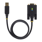 StarTech.com 3.3ft (1m) USB to Null Modem Serial Adapter Cable, Interchangeable DB9 Screws/Nuts, COM Retention, USB-A to RS232, FTDI, Level-4 ESD Protection, Windows/macOS/ChromeOS/Linux - Rugged TPE Construction