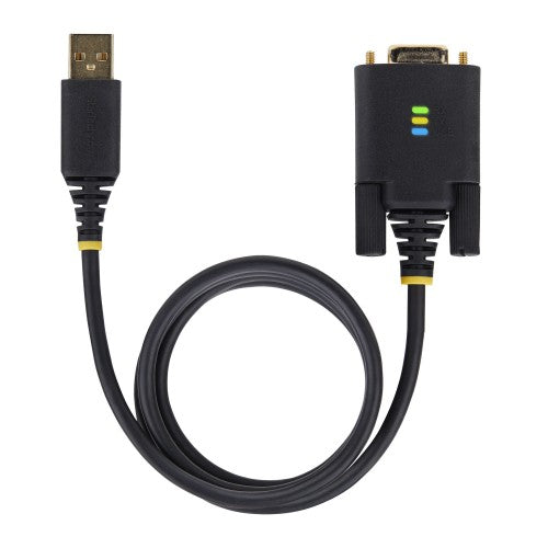 StarTech.com 3.3ft (1m) USB to Null Modem Serial Adapter Cable, Interchangeable DB9 Screws/Nuts, COM Retention, USB-A to RS232, FTDI, Level-4 ESD Protection, Windows/macOS/ChromeOS/Linux - Rugged TPE Construction