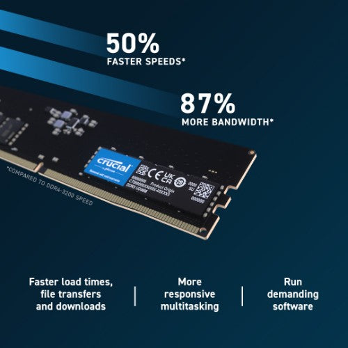 Crucial CT2K16G48C40U5 memory module 32 GB 2 x 16 GB DDR5 288-pin DIMM
