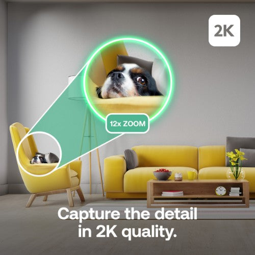 Arlo Essential 3 2K Pan-Tilt-Zoom Indoor Security Camera, 2-cam