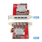 StarTech.com 4-Port USB-A PCIe Card, USB 3.2 10Gbps, PCI Express 3.0 Expansion Card, 4x Independent USB Controllers, Windows/Linux/macOS, TAA-Compliant