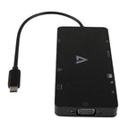 V7 UCMINIDOCK-ALTHV laptop dock/port replicator Docking USB 3.2 Gen 1 (3.1 Gen 1) Type-C Black