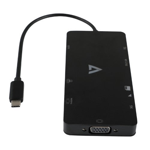 V7 UCMINIDOCK-ALTHV laptop dock/port replicator Docking USB 3.2 Gen 1 (3.1 Gen 1) Type-C Black