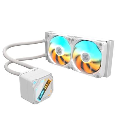 GIGABYTE GAMING 240 ICE Liquid CPU Cooler- 2x120mm ARGB Fans, slide-in interlocking mechanism, DAISY-CHAIN, Intel LGA 1851 and AMD AM5 Compatible