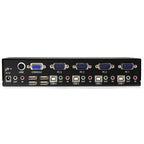 StarTech.com 4 Port Rack Mountable USB KVM Switch with Audio & USB Hub
