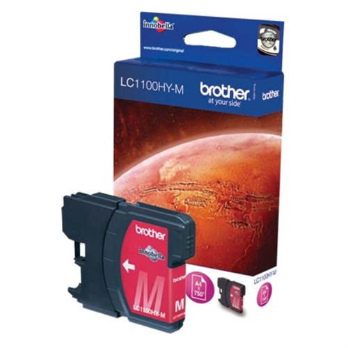 Brother LC-1100HYMBP Ink cartridge magenta high-capacity Blister, 750 pages 10.1ml for Brother MFC 6490 C